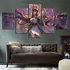 5 Pcs League of Legends Irelia Game Anime Modular Posters Wall Art Pictures Home Decor Canvas Paintings Living Room Accessories