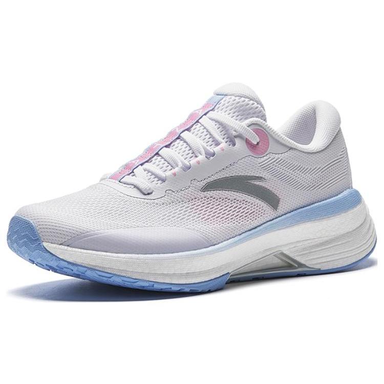 New Anta Anti Slip And Wear Resistant Lightweight Low Top Running Shoes Women's Blue Pink 122335585-1