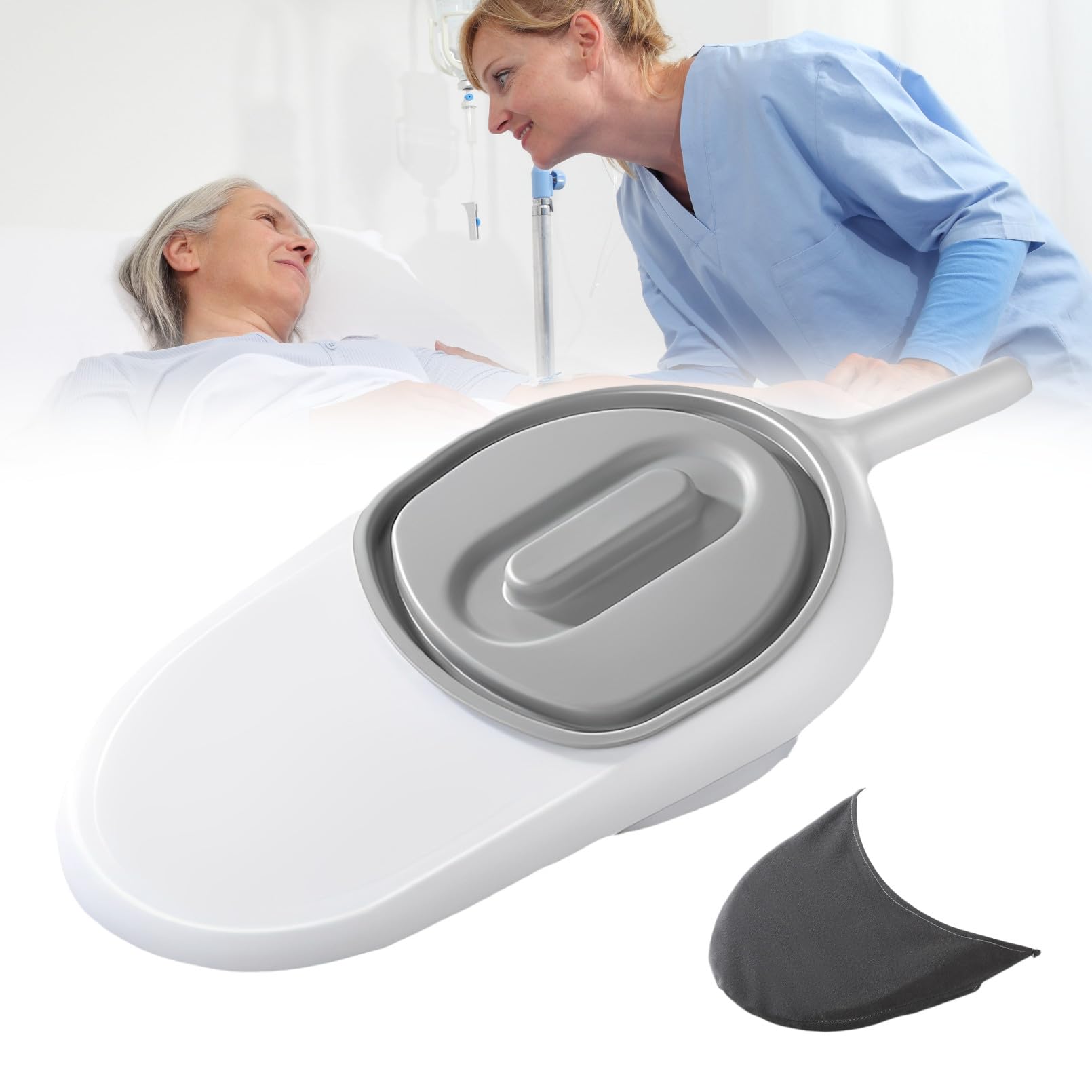 

heizi Портативный туалет для лежачих больных, с крышкой, серый