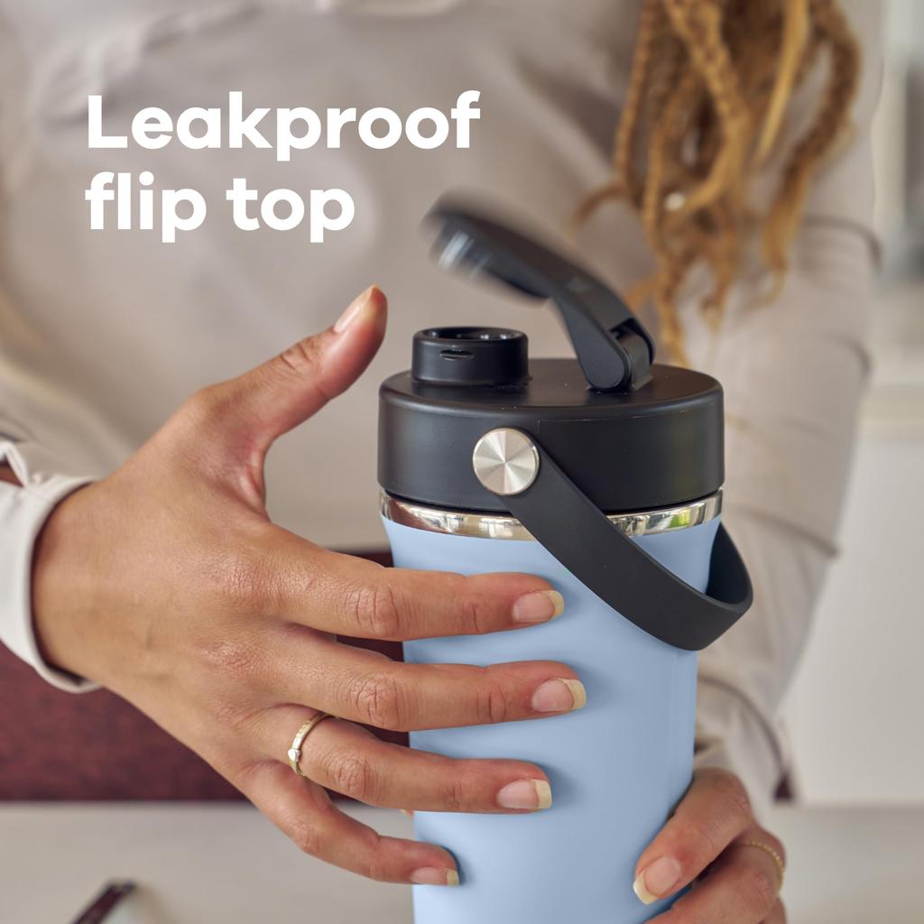 Insulated Stainless Steel Shaker Bottle, 24oz (709ml), Surf, Insulated for Hot and Cold Water (Official Japanese Product)