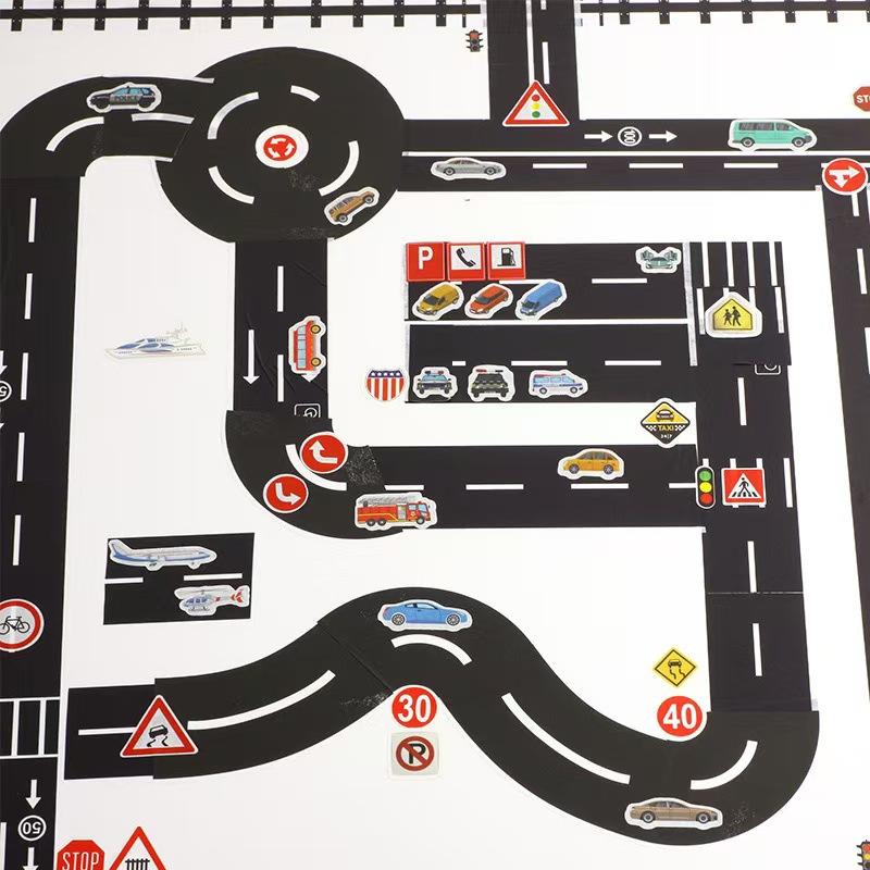 Road Railway Track Road Tape Children's Traffic DIY Washi Tape