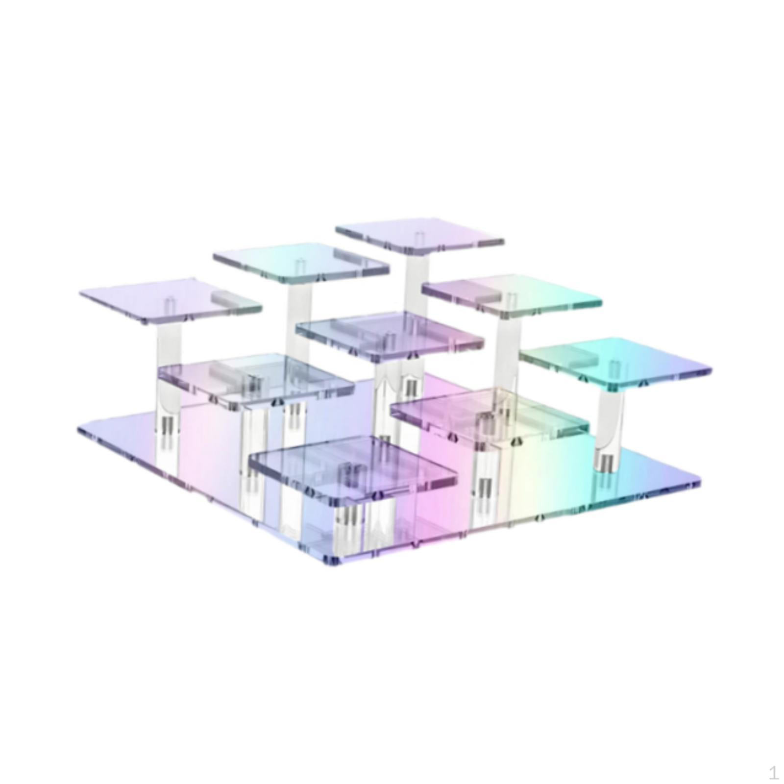 

Акриловая подставка для демонстрации, фигурки для парфюмерии, кексы, 9-ярусная подставка для десерта Colorful