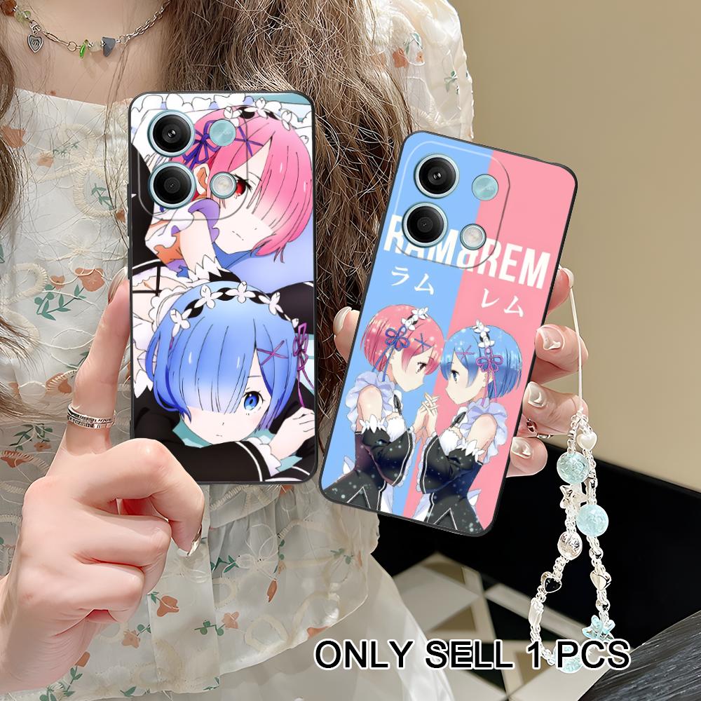 ReZero Rem Ram Matte TPU Mobile Phone Case for POCO M7 M6 M5 M4 M3 X7 X6 X5 X4 X3 Pro GT 5G Colorful Printing Cover