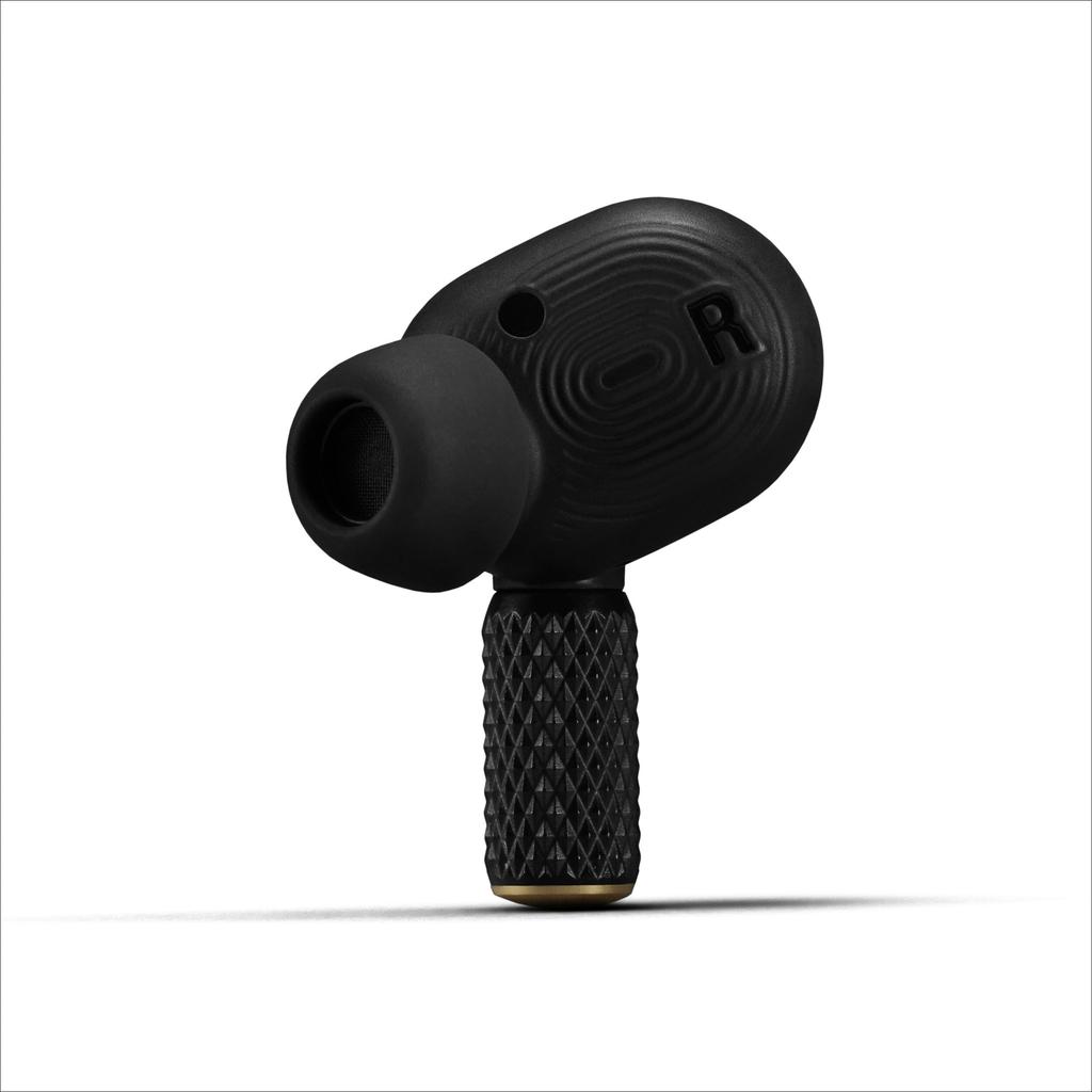 Marshall Motif II A.N.C. Noise-Canceling True Wireless Earbuds, Black, 30 Hours of Playtime, Qi Charging, and Call Support [Official Japanese Product]