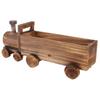 Wooden Flower Pot Cartoon Train Shape Good Ventilation Succulent Flower Pot Decoration for Garden