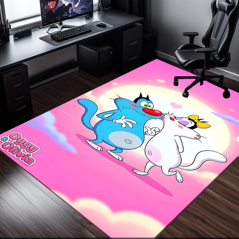 1PC Oggy Rug for Livingroom,Bedroom, Palyroom, Chair Rug, Area rug, Game Carpet, Large Size Rug Fan Christmas gift