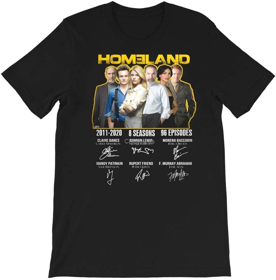 #Homeland 8 Season 96 Episodes All cast Signed Movie Film Cinema Gift Female Women Unisex T-ShirtTank Top Hoodie L чёрный