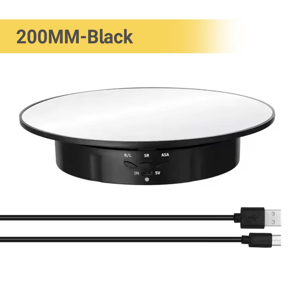 Multipurpose Rotating Turntable 360° Motorized Display Stand with 3 Speed Modes for Product Photography Jewelry & Model Display