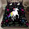Dropship Unicorns Bed Linens Bedding Dream Cartoon Unicorn Bedcover Set Thick Kids Full King Size Comforter Cover Pillow Cover