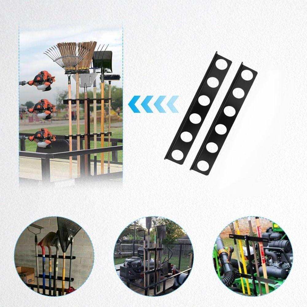 Durable Construction Tool Rack Easy Install Easy To Use Landscape Truck Rack 6-Hole Design Heavy Duty Shovel Rack