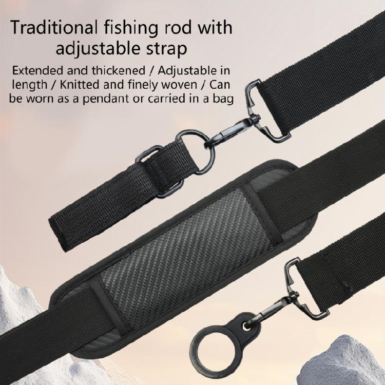 Fishing Rod Carrying Strap Shoulder Harness Fishing Rod Support Strap With 2 Silicone Grip And 2 Rod Fastening Band