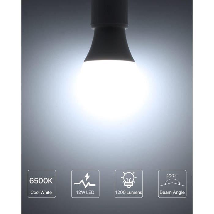 Ampoule LED - LUTW - E27 - Blanc Froid 6500K - 12W - Lot de 6