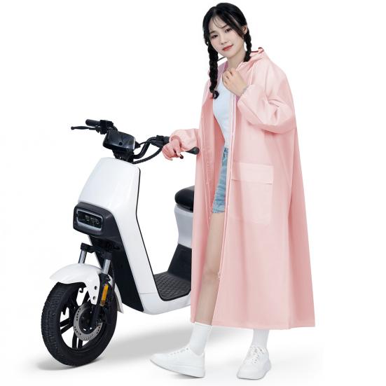 Yousheng Hooded Raincoat Waterproof EVA Button Zipper Closure Reusable Adults Ultralight Rainproof Thick Portable Outdoor Travel Rain Jacket Poncho
