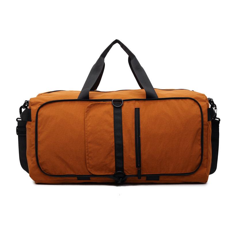 

Large Capacity Travel Bag Folding Bag Waterproof Yoga Fitness Bag Hand Luggage Bag Outdoor Sports Light Storage Bag коричневый