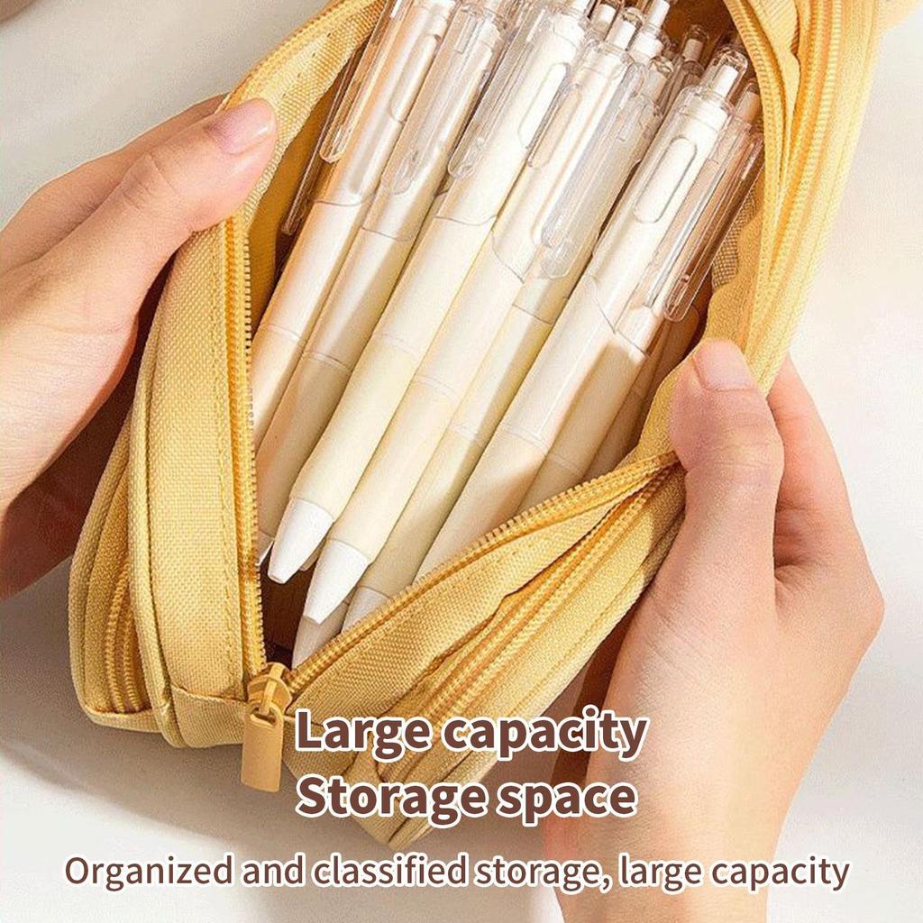 Large Capacity Pencil Case Cartoon Portable Pencil Box School Student Supplies Stationary Organizer Pen Bag Stationery Organizer