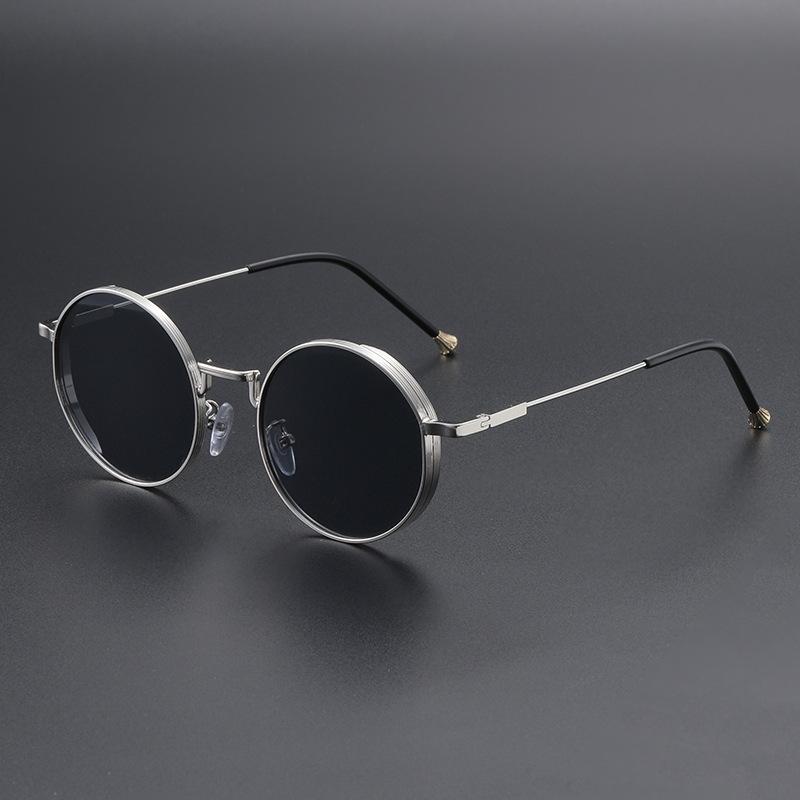Retro Fashion High End Metal Round Frame Sunglasses For Women Ins Men Driving Special Sunglasses 2532