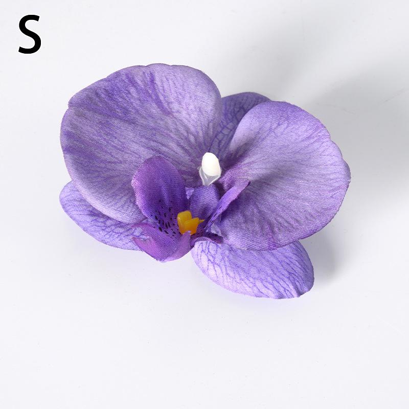 10 Stück Simulierte Gemusterte Schmetterlingsorchidee Künstliche Blumen für Heim-Zimmerdekoration Hochzeitskranzdekoration DIY Haarkarten