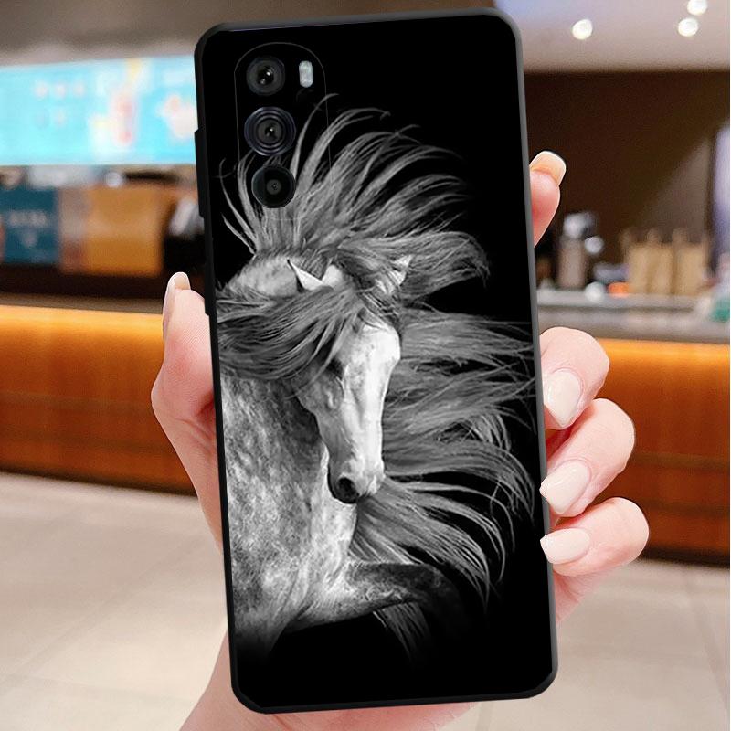 Phone Case For Motorola Edge 50 40 Pro 60 50 40 30 Ultra Neo Fusion Moto G85 G72 G53 G54 G84 G13 G32 Horse