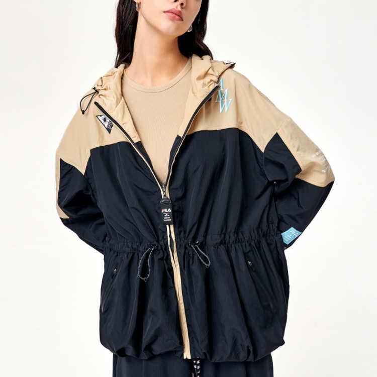 Fila X MIHARA YASUHIRO Woven Hooded Jacket Women Jackets Black Wheat F11W133704F-BK