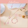 Summer 2024 Plant Petal Pendant Necklace Set With Alloy Chain For Casual And Office Looks