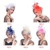Women Flower Top Hat Fascinator Hairpin Wedding Party Hair Clip Decor