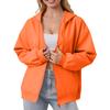 Women's Off Shoulder Zipper Hoodie Sweatshirt  Fashion Clothing Casual Jacket