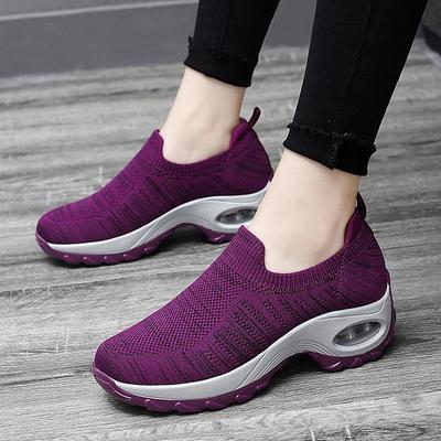 2025 Angepasste Damen Fly Woven Atmungsaktive Schuhe mit weicher Sohle Bequeme Lässige Walking Outdoor Schuhe für Winter Herbst Frühling