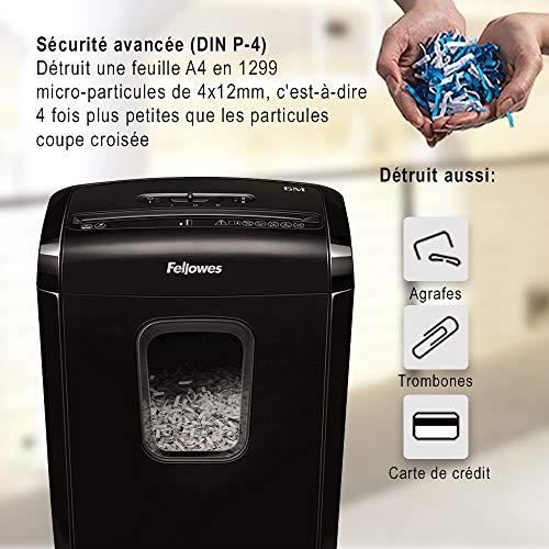 Document Shredder - FELLOWES - 6M - Mini Cut - 6 Sheets - High Security