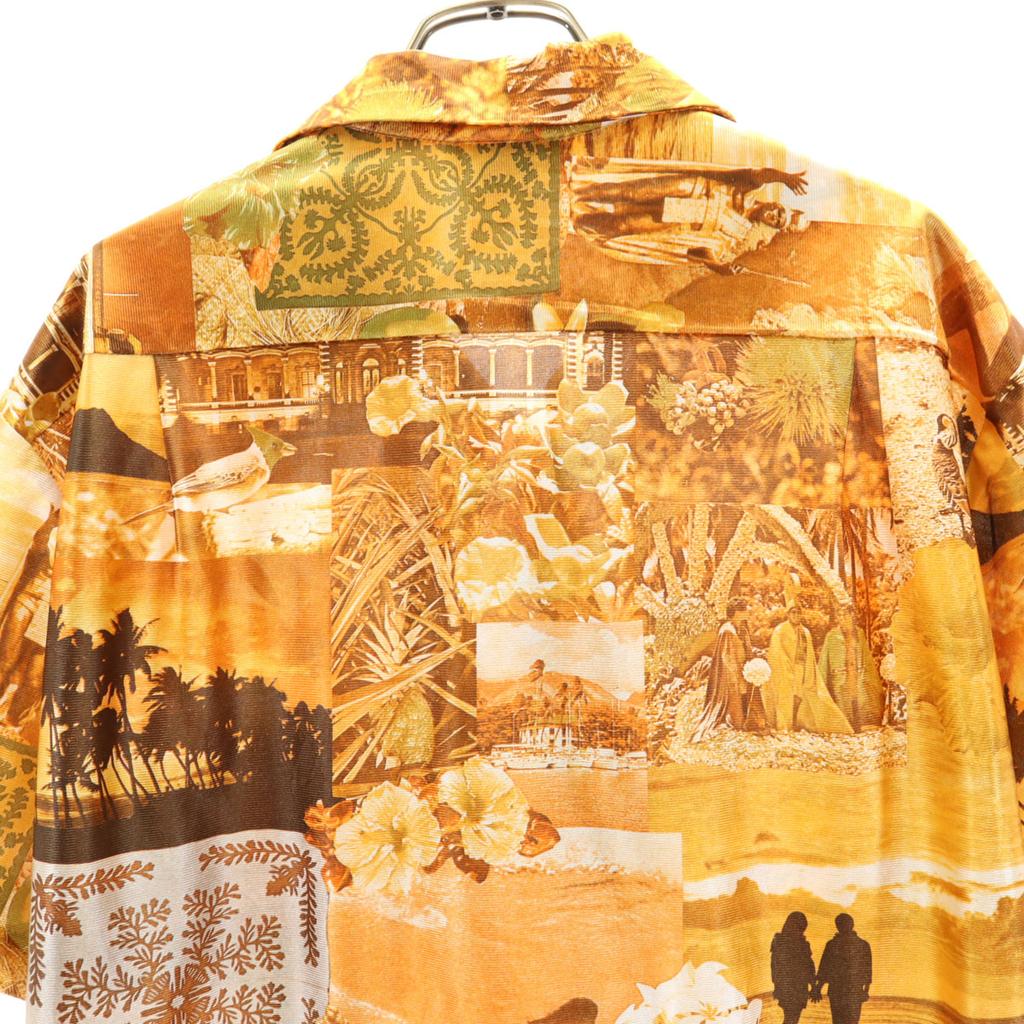 80s 90s Made in Hawaii Old Landscape All-over Pattern Short sleeve Aloha shirt Men's Used
