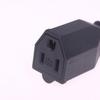1/2 ks USA tříkolíková napájecí zásuvka zapojení elektrická zásuvka AC zásuvka zástrčka černá 125V 15A USA samice samec konektor