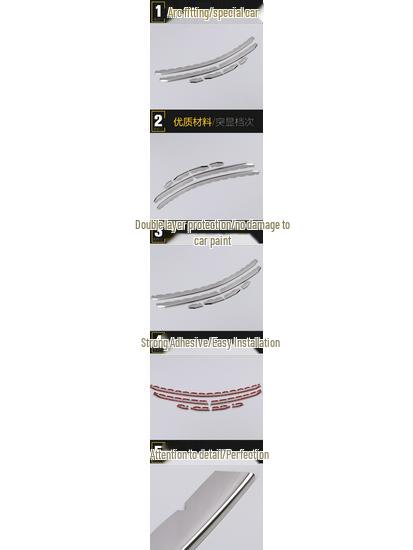 Lingpai Front Hood Center Mesh Decorative Strip & Anti-Scratch Patch - Fits 16 Models