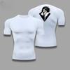 Fitness Sportswear Bleach Teenagers Tshirt Graphic Tops Tight Training Clothes Boys Compression Gym Running Basketball Clothes