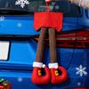 Trunk Ornaments Santa Claus Pendant Christmas Santa Claus Legs For Wreath For Tree Home Automobile SUV Truck Motorcycle RV