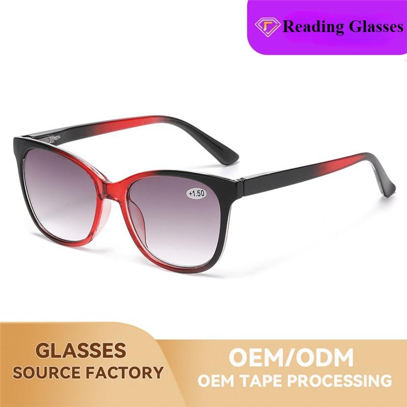 +1.0 ~ +4.0 European and American Fashion Styles Presbyopia Glasses/sunglasses Progressive Color Lenses HD Reading Glasses