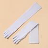 1 Pair Gloves Thin Mesh See-through Stage Performance Pole Dancing Full Fingers Breathable Soft Anti-slip Solid Color Bride Wedding Gloves