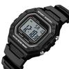 Herrenuhr Elektronisches Digitales Uhrwerk Rechteckiges LED-Anzeige Zifferblatt Outdoor Sport Wasserdicht Herrenarmbanduhr
