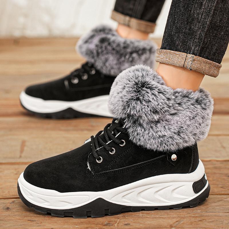 Men's High-top Outdoor Boots Large Size Hiking Boots Plush Warm Russian Winter Boots Men's Snow Boots