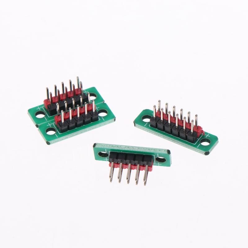 1/5Pcs Terminal Block Pin Header Socket Pitch 2.54Mm 2-Row 5P / 6P Pin Distribution Board / Wire Transfer Board