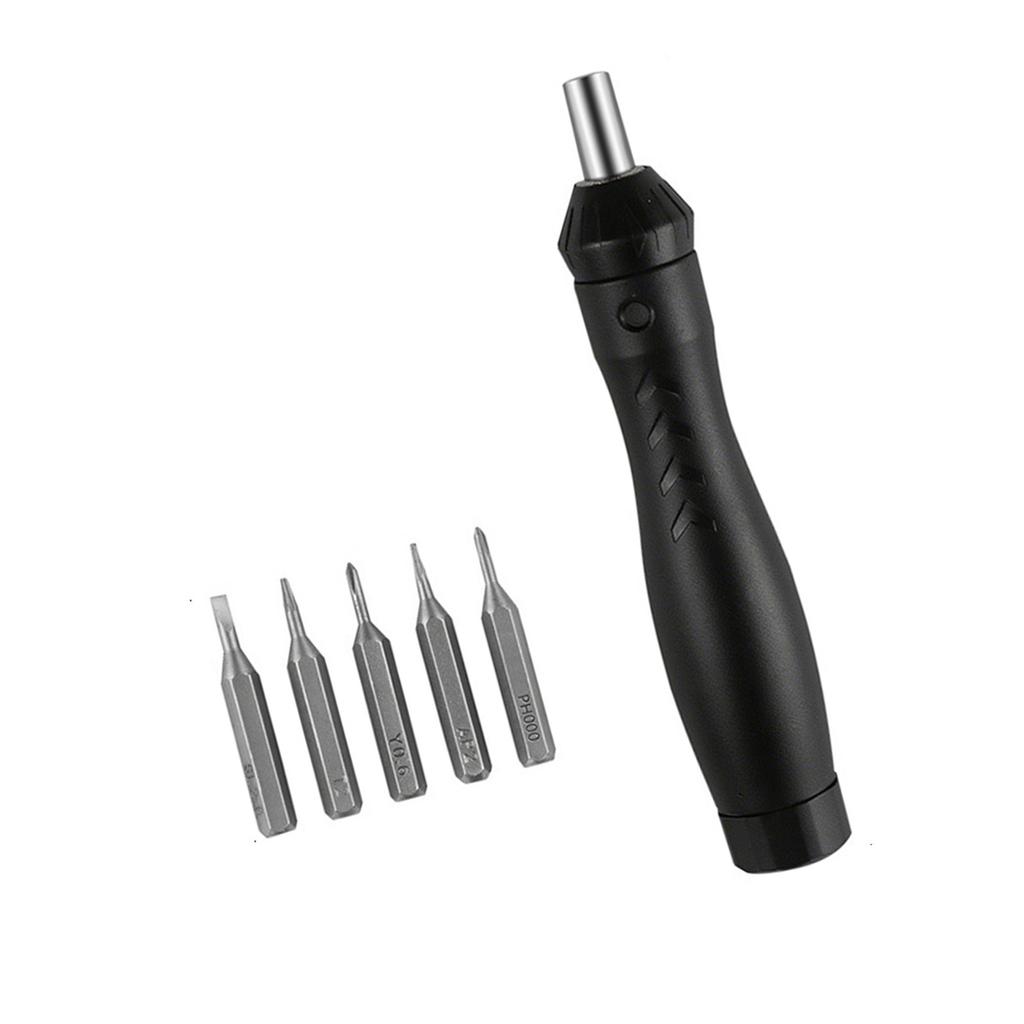 5 In 1 Ratcheting Screwdriver Set with 5 Interchangeable Bits Ergonomic Handle Durable S2 Steel Construction