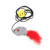 Cat Toys for Indoor Cats Adult Kitten, 2 Pcs Door Hanging Interactive Cat Mice Toys with Squeaky Sound & Feather Tail