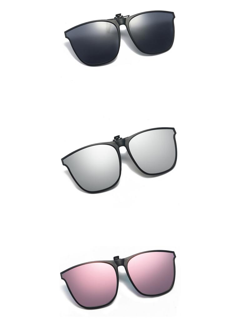 New PC Clip Sunglasses for Outdoor Fishing Driving Day Night Use Durable Lightweight UV Protection