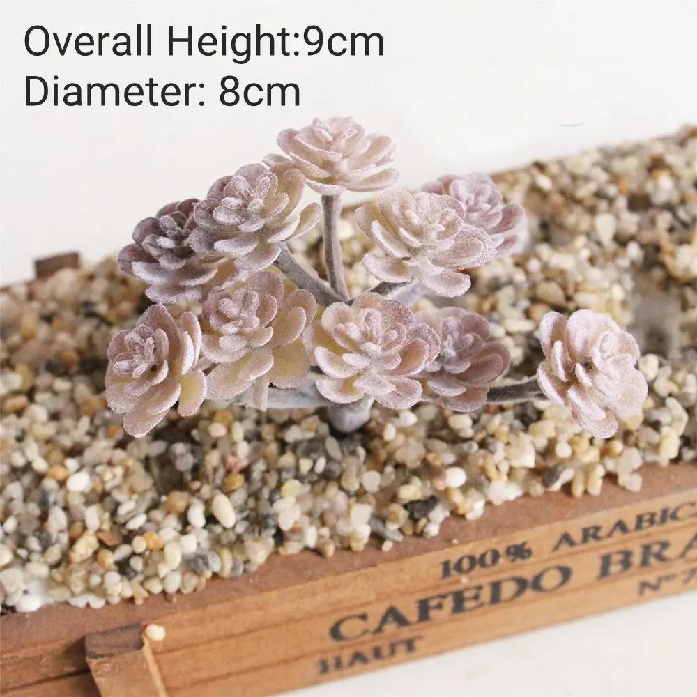 

39 стилей Фиолетовый флокированный Искусственные суккуленты Растения Украшение для дома и сада Растения для DIY Настенная цветочная композиция Искусственные растения