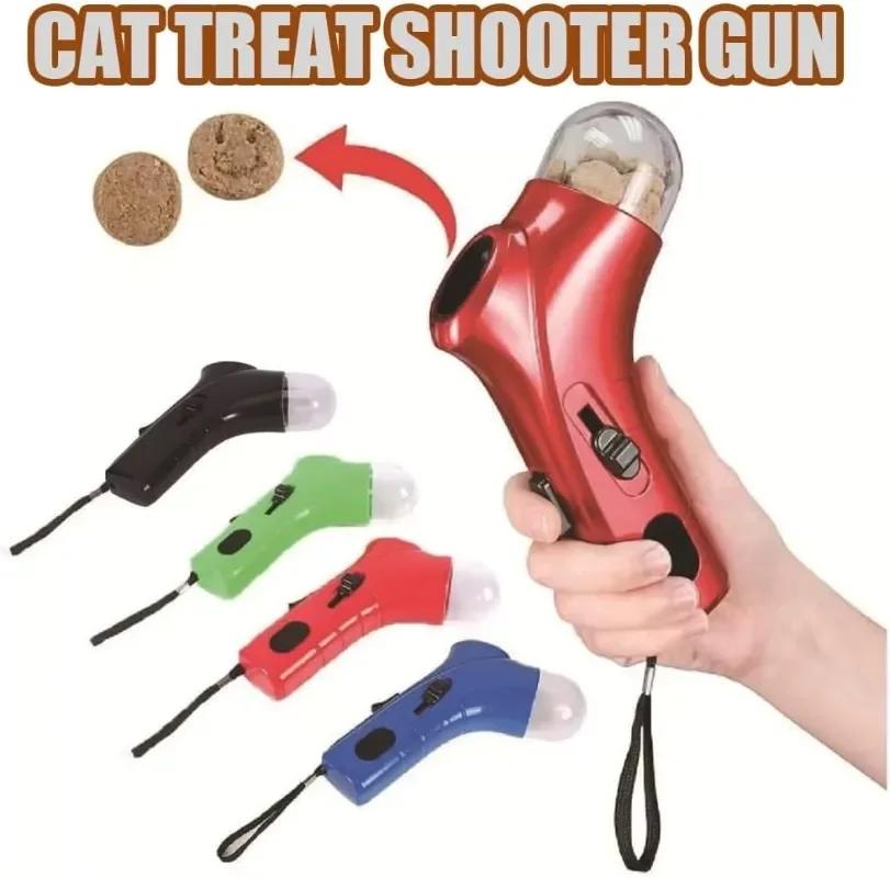 

Dog and Cat Treat Launcher - Fun Training Feeder Toy with Food Dispenser Perfect for Exercise&Bonding During Walks Pet Supplies синій