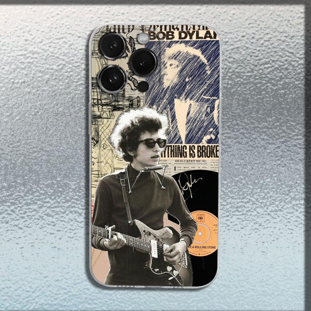 

Singer B-Bob Dylan Phone Case For iPhone 16,15,14,13,12,11 Plus,Pro,Max,XR,XS,X,Plus,SE,Mini Transparent Soft Cover iPhone16