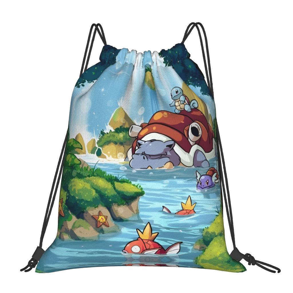 Custom S-Squirtles Drawstring Bags for Shopping Yoga Backpacks Women Men Cartoon Sports Gym Sackpack
