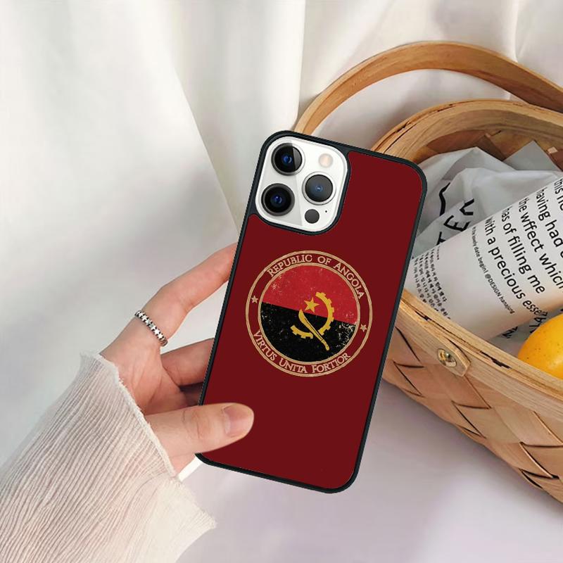 Angola Flag Phone Case For iPhone 17 Air 16 15 14 11 12 13 Pro  MAX Plus coque Cover Shell