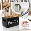 Remote Control Holder for Table Wooden TV Remote Holder Remote Box Storage Organizer for Living Room Bedroom Office