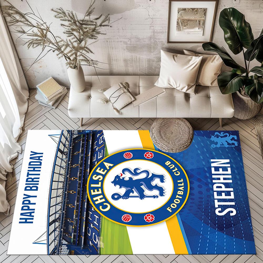 Chelsea Football Club Fans Square Rugs Are a Great Choice for Living Rooms, Bedrooms, Home Décor, and As Gifts.