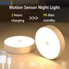 Smart Human Body Sensor Led Light USB Recargable Portatil Night Lamp Automatic Motion Lights Room Decor Bedroom Closet Lighting