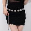 Atmospheric metal waist chain, women's adjustable dress waist, multi-layer premium chain belt.
